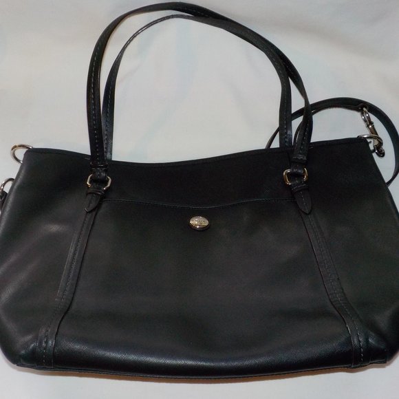 Coach satchel large handbag black EUC - Picture 1 of 5